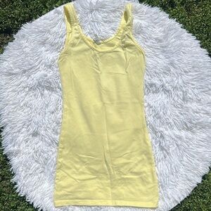 BKE Core from Buckle Pale Yellow Wide Strap Scoop Neck Tank Top Women’s Size XS